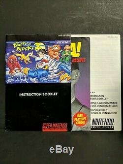 Pocky & Rocky 2 (super Nintendo Entertainment System, 1995) Snes Complet Boxed