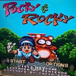 Pocky & Rocky Super Nintendo Snes Tested Works Authentic
