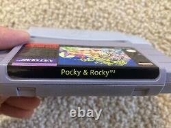 Pocky & Rocky (super Nintendo, Snes) Complet Cib Avec Affiche + Collecteur Reg