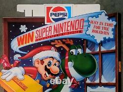 Rare 1991 Pepsi Super Nintendo Store Display Poster / Snes Give Away Promotional
