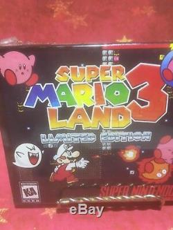 Rare Super Mario Land 3 Édition Limitée 27 Sur 30! Snes Super Nintendo (c5)