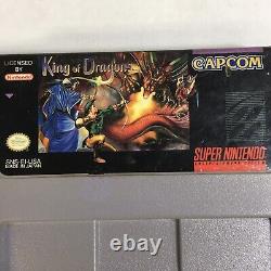 Roi Des Dragons (super Nintendo, 1994) Snes Capcom Testé Travail Battre'em Vers Le Haut