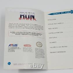 Run Saber (Super Nintendo SNES) AUTHENTIQUE CIB Complet dans la Boîte TESTÉ