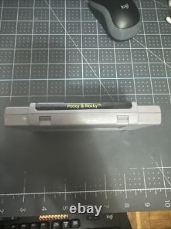 SNES Pocky & Rocky Cartouche de jeu Super Nintendo uniquement RARE