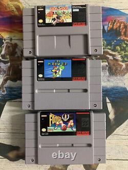 SNES Super Nintendo Console Bundle Avec Super Mario World et Plus, Authentique Testé.