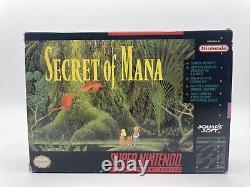 Secret De Mana Super Nintendo Snes Complete Cib Manuel, Carte, Insertion Et Boîte Essais