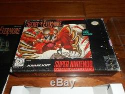 Secret Of Evermore Complete In Box Jeu Authentique De Rpg Super Nintendo Snes Cib
