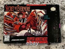 Secret Of Evermore (super Nintendo, 1995) Manuel D'instruction De La Boîte Snes Seulement