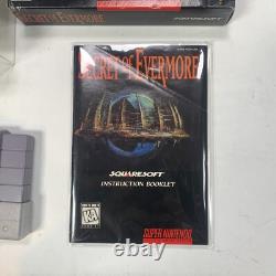 Secret d'Evermore (Super Nintendo SNES) avec boîte et manuel authentiques