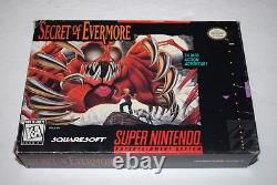Secret de Evermore Super Nintendo SNES Jeu Vidéo Complet en Boîte