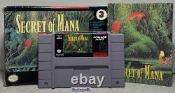 Secret de Mana SNES Super Nintendo Complet dans sa boîte CIB Authentique avec Carte.
