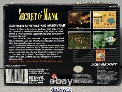 Secret de Mana SNES Super Nintendo Complet dans sa boîte CIB Authentique avec Carte.