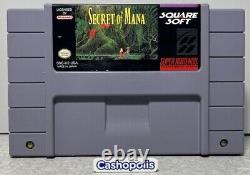 Secret de Mana SNES Super Nintendo Complet dans sa boîte CIB Authentique avec Carte.