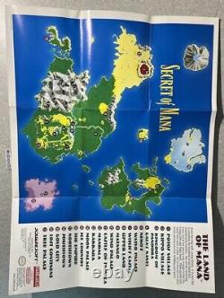 Secret de Mana SNES Super Nintendo Complet dans sa boîte CIB Authentique avec Carte.