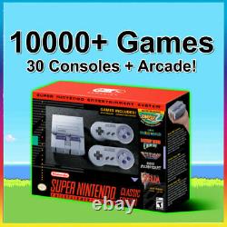 Snes Classic 10000+ Jeux 30 Systèmes Super Nintendo Classic Edition Mini Nes