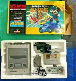 Snes Console Super Mario All-stars Boxed Super Nintendo Rare Aus Pal