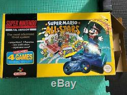Snes Console Super Mario All-stars Boxed Super Nintendo Rare Aus Pal