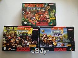 Snes Donkey Kong Country 1 2 3 Dans Ovp Super Nintendo Spiel I II III