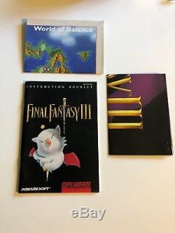 Snes Final Fantasy III (3) Manuel D'instructions, Affiches Et Cartes Super Nintendo
