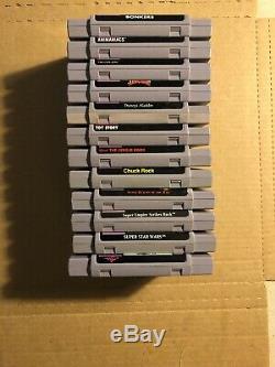 Snes Lot Super Nintendo Star Wars Widget Chuck Rock Bonkers Roi Lion Aladdin
