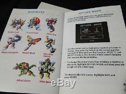 Snes Mega Man X2 Cib Authentique Panier, Insertion, Plateau, Hq Personnalisé Manuel Et Boîte Complet