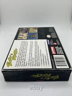 Snes Pocky & Rocky Cib Complete Super Nintendo Rare Version Us Authentic Clean