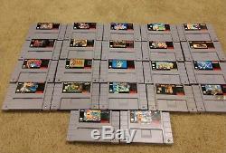 Snes Super Nintendo 44 Lot De Jeux (sunset Riders, Contra 3, Zelda, Metroid, Mario)