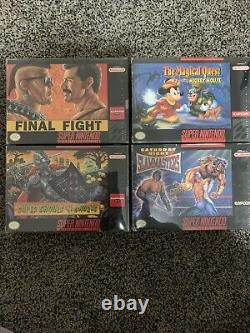 Snes Super Nintendo Games In Box Collection Lot Of 37 Cib