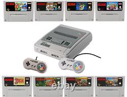 Snes Super Nintendo Konsole Mit Contrôleur Spiele Auswahl Mario Kart Zelda Etc