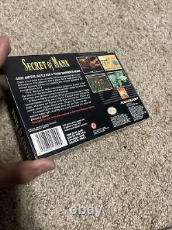 Snes Super Nintendo Secret De Mana Complete Cib Manuel, Carte Et Boîte Vgc Clean Box