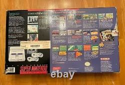 Snes Super Nintendo System Console Super Mario World Set Complet Dans La Boîte