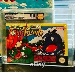 Snes Super Nintendo Yoshi Island 2 Scellé En Usine Bande Rouge Vga 90