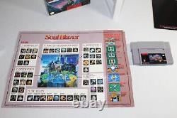 Soul Blazer Snes Super Nintendo Complet En Boîte Cib Authentique Avec Affiche! Royaume