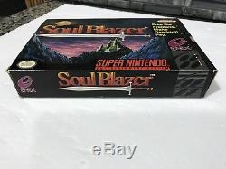 Soul Blazer (super Nintendo, Snes) Complet Dans Box, Cib