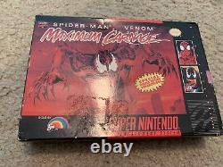 Spider-Man Venom Maximum Carnage CIB 1994 Cartouche rouge testée Super Nintendo