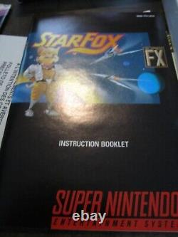Star Fox Super Nintendo Snes Complete Cib Mint État Du Collecteur
