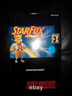 Star Fox (super Nintendo Snes) Authentic Complet Dans La Boîte Cib W Manuel