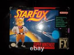 Star Fox (super Nintendo Snes) Authentic Complet Dans La Boîte Cib W Manuel