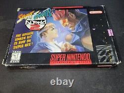 Street Fighter Alpha 2 Authentique Super Nintendo SNES en excellent état complet avec boîte