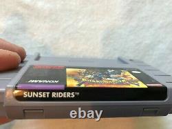 Sunset Riders (super Nintendo Snes) Complet Cib Avec Collector Publicitaire