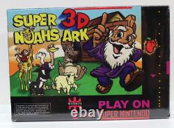 Super 3D Noah's Ark (SNES) Super Nintendo CIB	 
<br/>La Super 3D Noah's Ark (SNES) Super Nintendo CIB