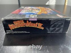 Super Adventure Island 2 II Super Nintendo Snes Cib Complet Dans Box Game Manual+
