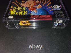 Super Bonk Hudson Soft Super Nintendo SNES NRMT CGC 9.2 Évalué Complet dans la Boîte