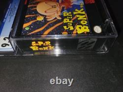 Super Bonk Hudson Soft Super Nintendo SNES NRMT CGC 9.2 Évalué Complet dans la Boîte