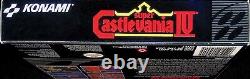 Super Castlevania IV 4 Authentic Super Nintendo Snes Nrmt Cond Complete N Boîte