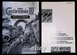 Super Castlevania IV 4 Authentic Super Nintendo Snes Nrmt Cond Complete N Boîte