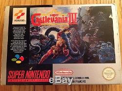Super Castlevania IV 4, Snes, Super Nintendo (snes) Pal Jeu Rare
