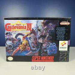 Super Castlevania IV 4 Super Nintendo SNES CIB Complet avec Poster et Carte d'enregistrement