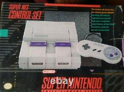Super Console Nintendo- Ntsc American, Boxed, Works In Uk- Lire Description
