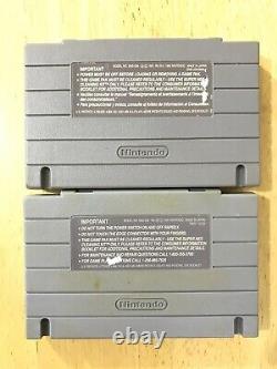 Super Console Nintendo Snes Mini Jr Avec 2 Contrôleurs Oem 2 Jeux Testés Nettoyés